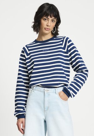 POM Amsterdam, TOP - STRIPED BLUE WHITE - Longsleeve - blue