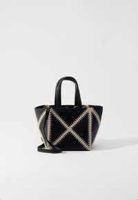 THE ORIGAMI MINI - Handbag - black/cream