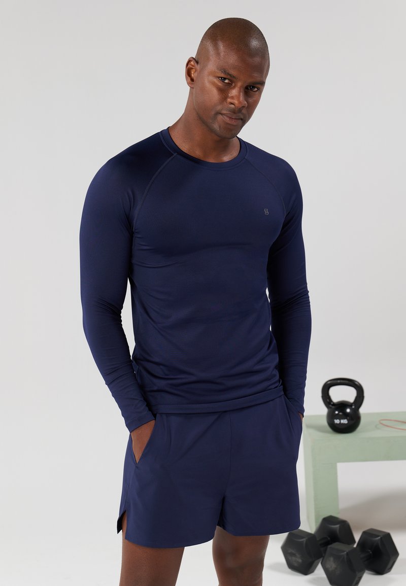 Pier One Sport - Top s dlouhým rukávem - dark blue, Zvětšit