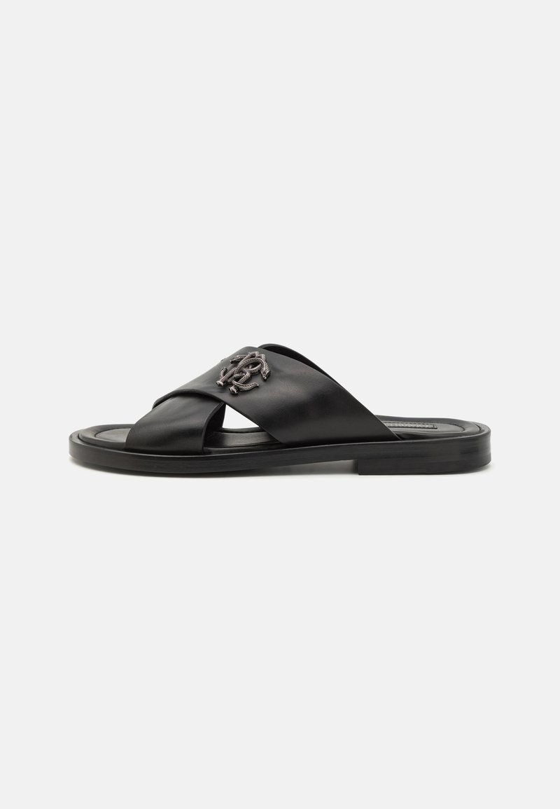 Roberto Cavalli Pantofle - black/antic silver