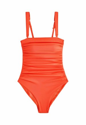 TALL FIT - GATHERED TUMMY CONTROL BANDEAU - Swimsuit - orange