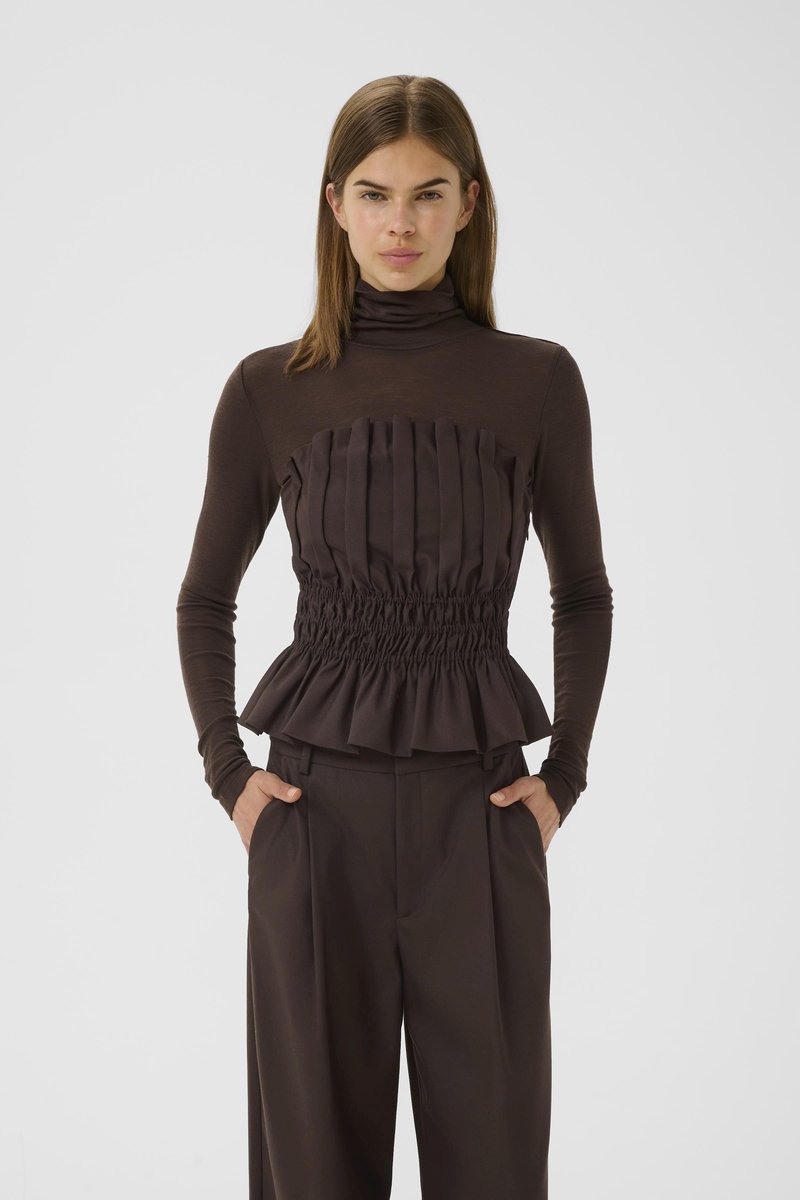 Gestuz PAULINE - Top - dark brown