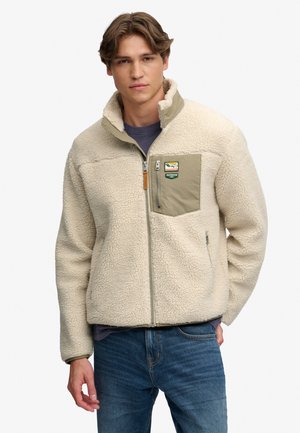 Superdry & Co, SUPERDRY MOUNTAIN FULL ZIP FLEECE. - Fleece jacket - overcast beige silver sage