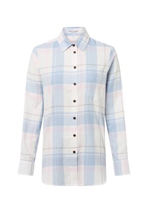 Button-down blouse - blau ecru - 0069