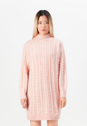 ONLIDA LIFE HIGH NECK DRESS - Svetríkové šaty - pink