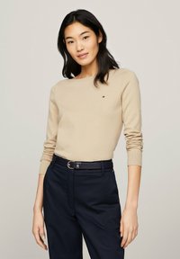 Tommy Hilfiger - STITCH BOAT - Striktrøje - beige Miniaturebillede 1