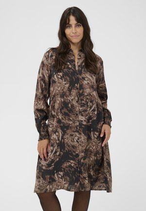 Blousejurk - brown graphic print