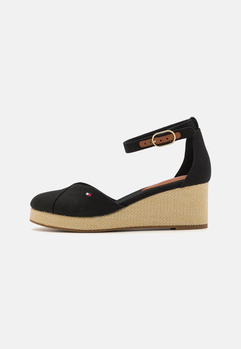 Tommy Hilfiger FLAG CLOSED TOE MID WEDGE Platform heels black Zalando