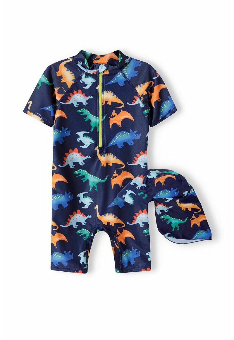 MINOTI SET WITH - Swimsuit - dark blue/orange/dark blue - Zalando.de