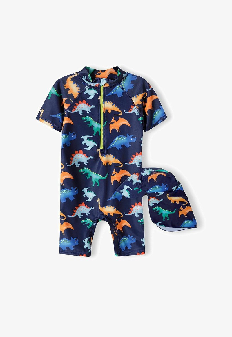 Minoti Set MINOTI SET WITH - Swimsuit - dark blue/orange/dark blue - Zalando.de