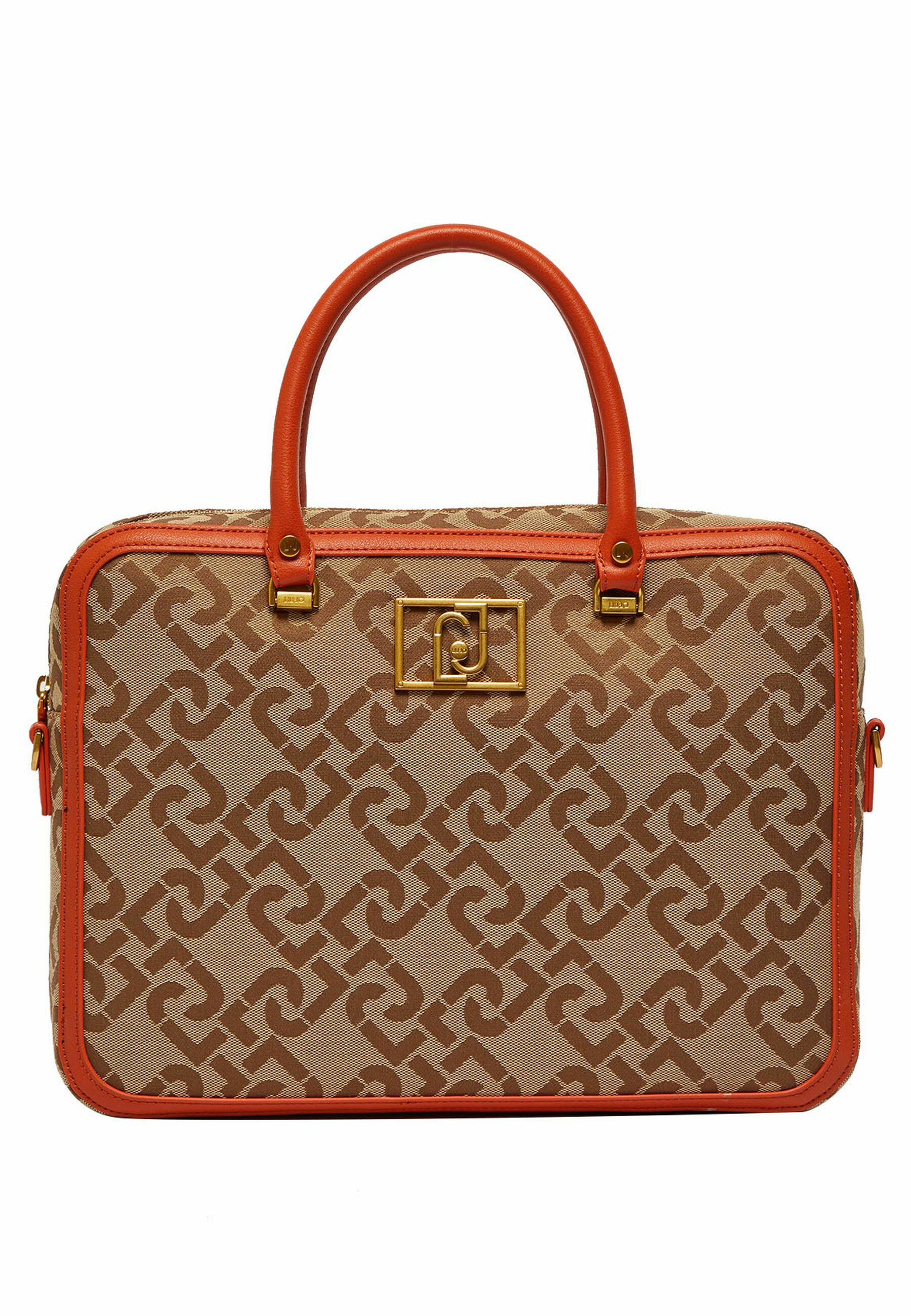 LIU JO JACQUARD LOGO - Borsa porta PC - monogram orange/beige - Zalando.it