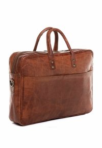 SID & VAIN Laptop Bag Leather STOKED Brown-cognac