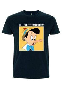 Disney DISNEY PINOCCHIO DO IT TOMORROW UNISEX - T-Shirt print - navy blue