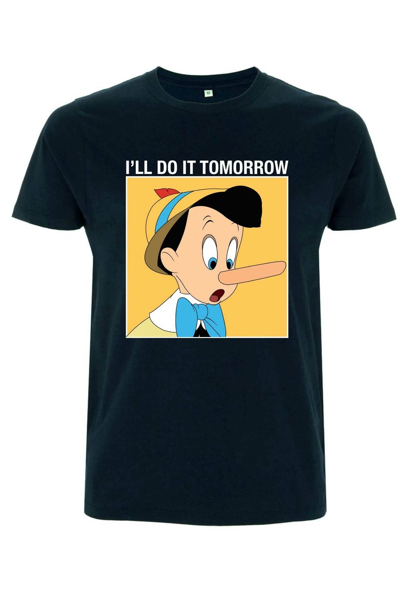 Disney DISNEY PINOCCHIO DO IT TOMORROW UNISEX - T-Shirt print - navy blue