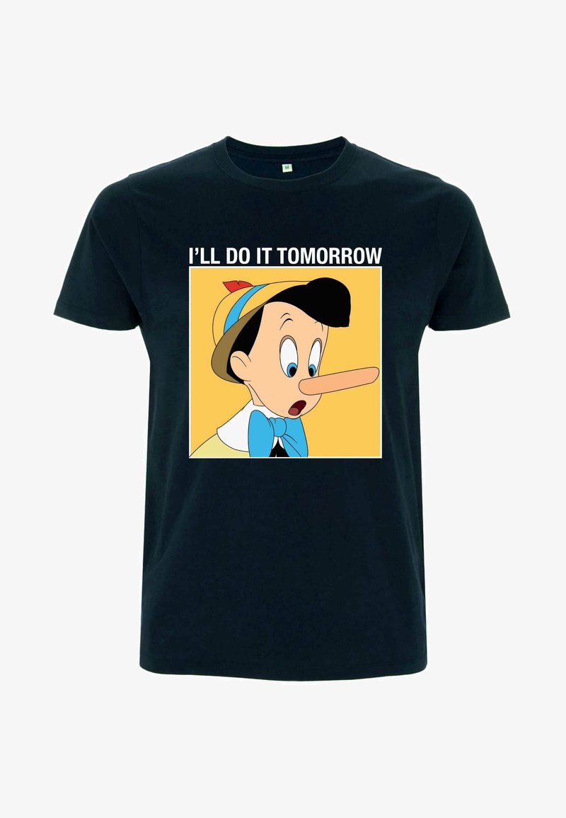 Disney DISNEY PINOCCHIO DO IT TOMORROW UNISEX - T-Shirt print - navy blue