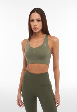 SPORTIVO SENZA CUCITURE - Reggiseno sportivo con sostegno medio - beetle green