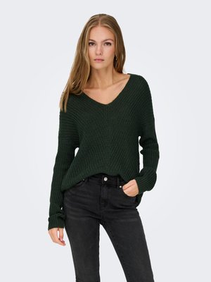 JDY JDYNEW MEGAN L/S NOOS - Strickpullover - grün