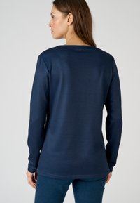 Damart CHAUDE FLEURI - Longsleeve - marine fleuri