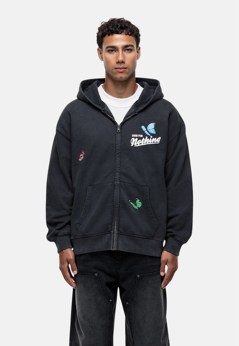 Good For Nothing - Zip-up sweatshirt - black, Enlarge