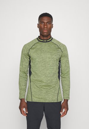 UA CG ARMOUR TWIST MOCK COLD GEAR - Bluză cu mânecă lungă - lime yellow