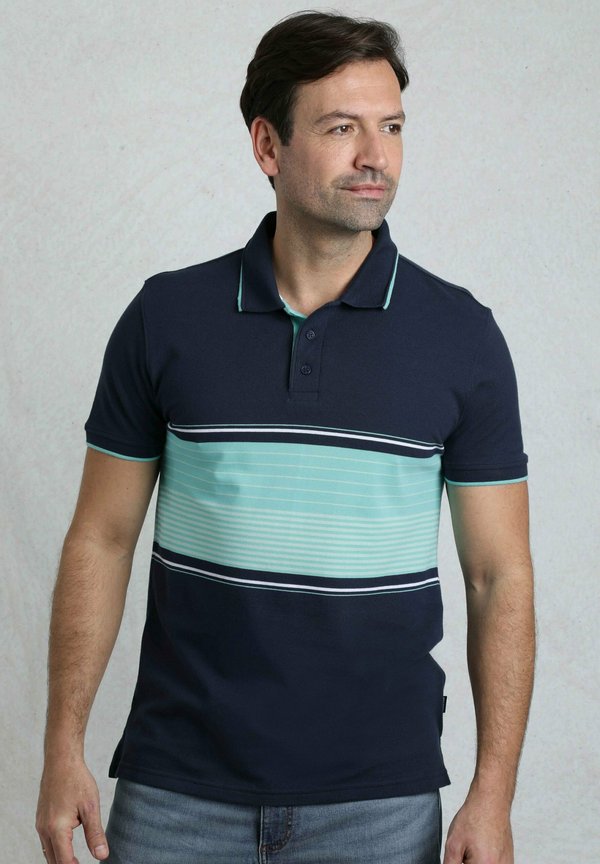 SUNBURY STRIPED - Polo shirt - aqua marine