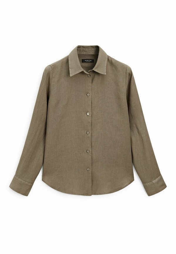 FLOWING - Button-down blouse - KHAKI3