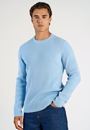 Striktrøje - soft blue