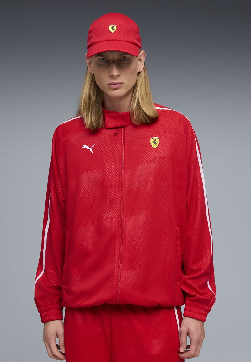 Puma FERRARI T7 OVERSIZED TRACK JKT - Sportovní bunda - rosso corsa