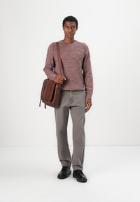 TOM TAILOR STRUCTURED MULTICOLOR CREW NECK  - Striktrøje - red/green/multi coloured