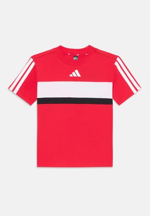 TIBERIO JUNIOR UNISEX - T-shirt imprimé - pure ruby/white