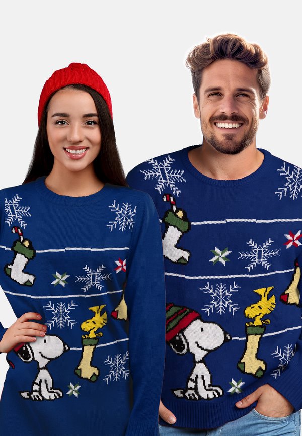 THE PEANUTS WINTER - Strickpullover - blau
