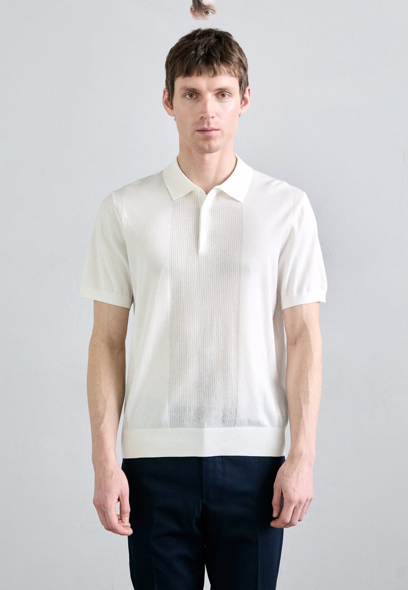 J.LINDEBERG - REYMOND SOLID STRIPE - Polo - white, Agrandir