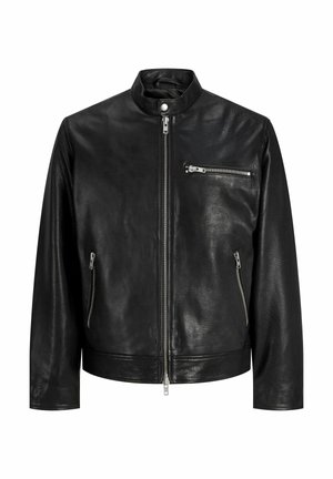 Jack & Jones, Kožená bunda - black