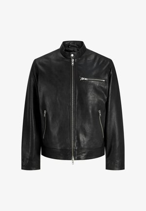 Jack & Jones, Kožená bunda - black