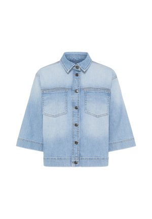 PULZ, PZKATJA SHORT JACKET - Farmerdzseki - light blue denim