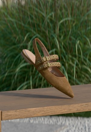 GRETA - Slingback-ballerinasko - golden-colourerd brown/gold-coloured