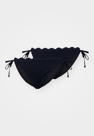 Hunkemöller SCALLOP CHEEKY 2 PACK  - Spodní díl bikin - black