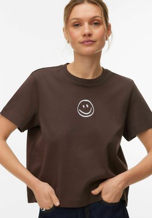 VMSARA METTE BOX - T-shirts print - chocolate brown