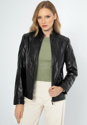 Leren jas - black