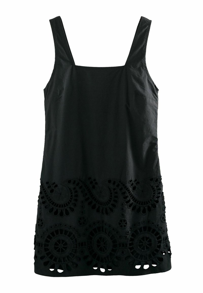 Next SQUARE NECK EMBROIDERED - Kasdienė suknelė - black