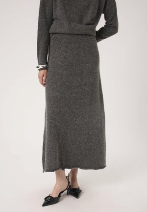 Maxi szoknya - dark grey melange