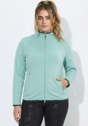Ulla Popken Sweat zippé - bright turquoise