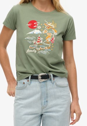 T-shirt imprimé - khaki