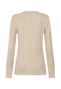 Felix Hardy CABLE V-NECK - Maglione - beige