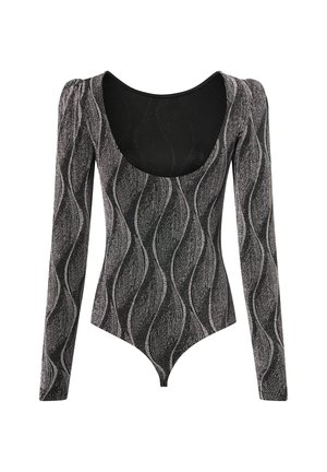 BODY YEN - Langarmshirt - schwarz silber