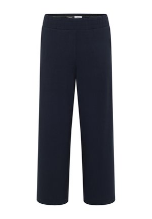 Cecil, 3/4 WIDE-LEG PANTS IN A CASUAL FIT, granatowy