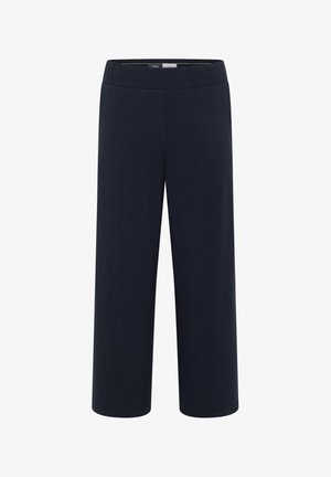 Cecil, 3/4 WIDE-LEG PANTS IN A CASUAL FIT, granatowy