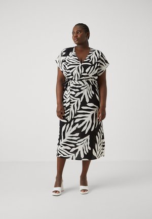 ONLY Carmakoma CARLUX LIFE IN ONE DRESS - Denn aty - black/white
