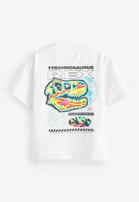 Next RELAXED FIT SHORT SLEEVE GRAPHIC STANDARD - T-shirts print - white skull dino