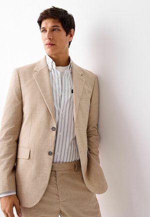TAILORED FIT - TEXTURE  - Suit jacket - stone